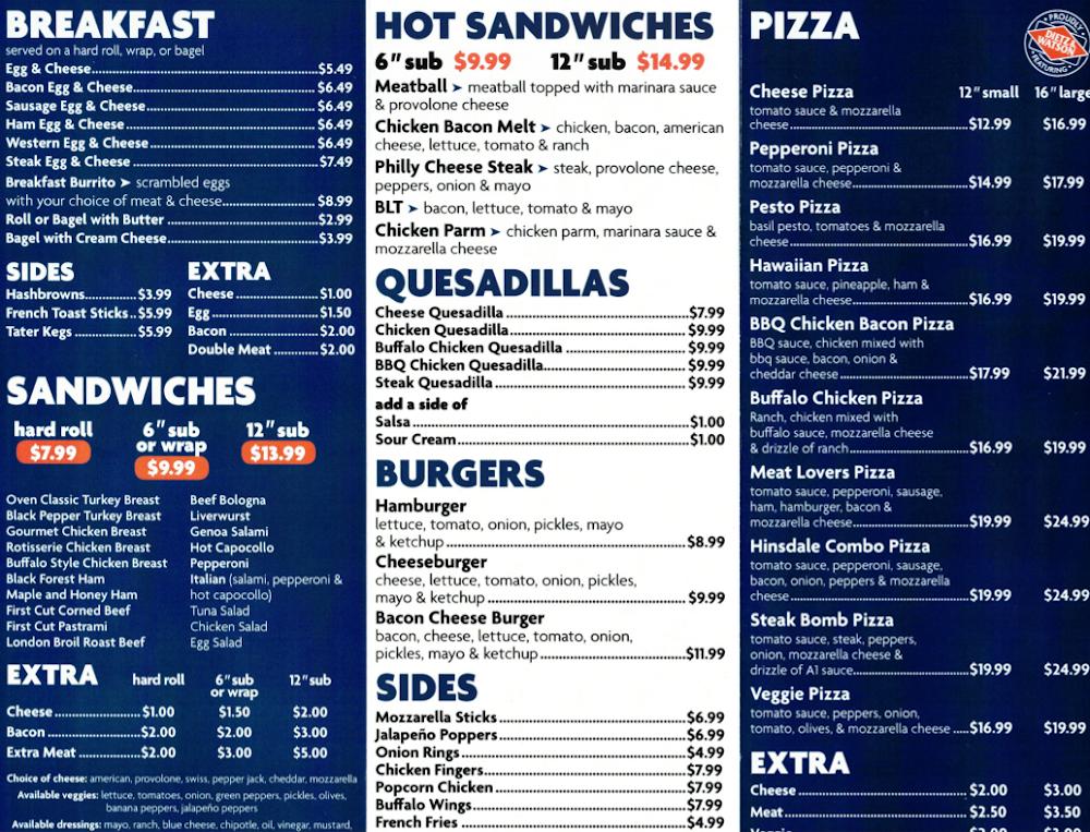 Hinsdale Food Mart Menu image 1